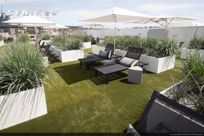 SYNLawartificial grass commercial condo community rooftop furniture